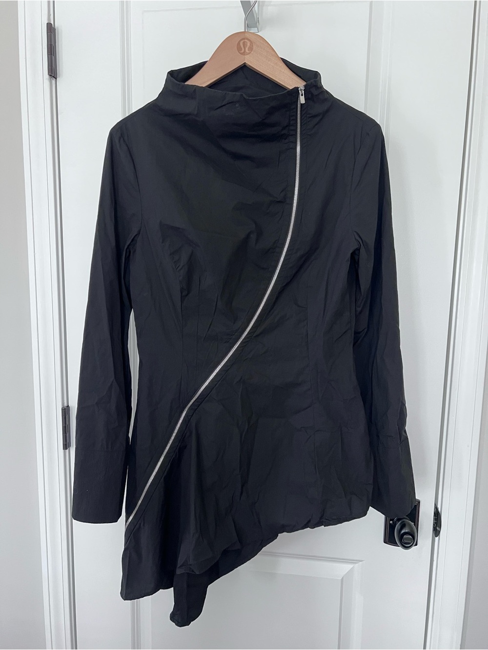 Anett Rostel Black Asymmetrical Jacket Size 36 (US Small)